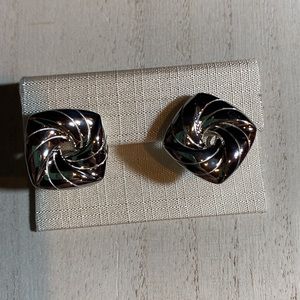 Breuning square swirl earrings